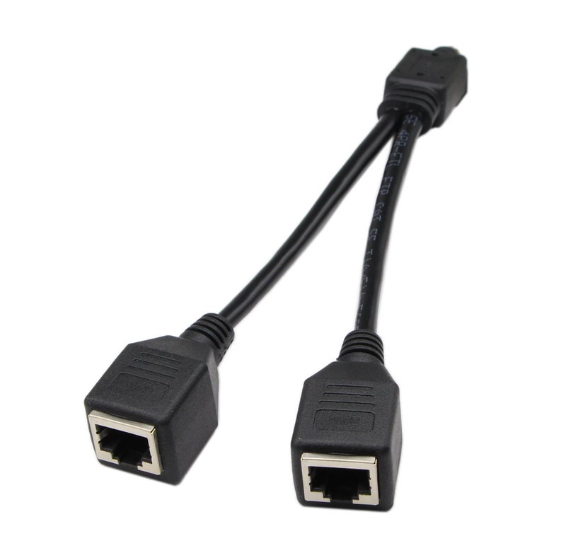 zdyCGTime 30cm/1ft RJ45 Network Cable zdyCGTime 1 RJ45 Female to 2 RJ45 Female Network Y type Cable,Used to switch networks between two computers or to connect to a printer etc(not used as a network separator) - Image 3